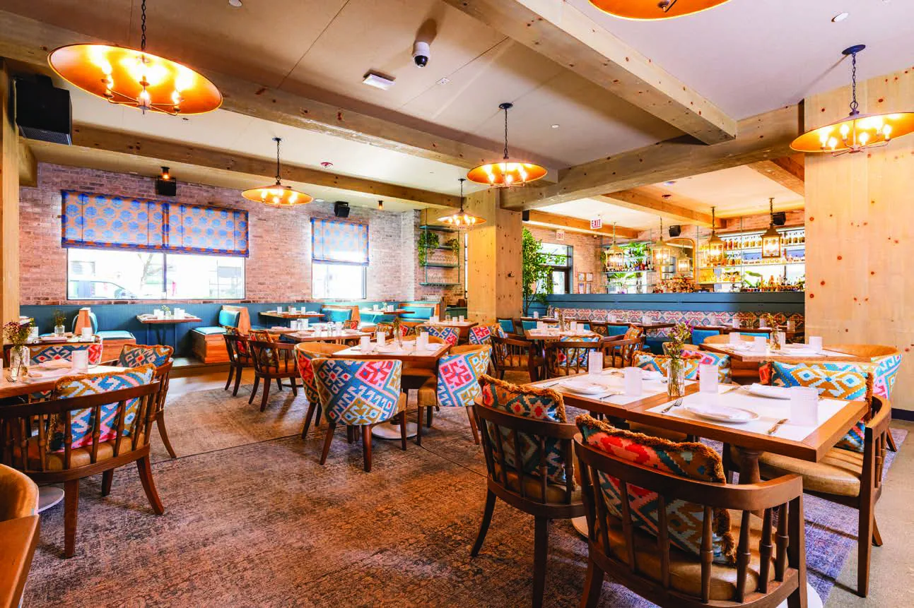 Ambar Chicago dining room set for guests